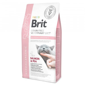BRIT VETERINARY DIET CAT HYPOALLERGENIC sausā kaķu barība 2kg
